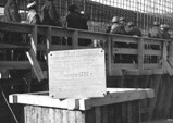 1982 год Табличка первого кубометра бетона, уложенного 17 апреля